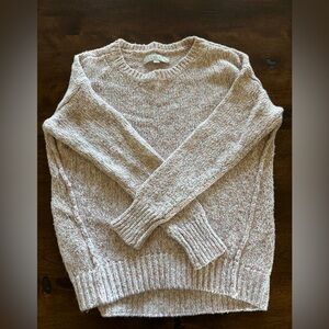 LOFT Pink Marled Scoopneck Sweater